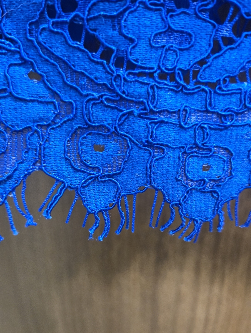 J. Crew-Royal Blue Lace Midi Dress-Size 12 - Picture 7 of 16